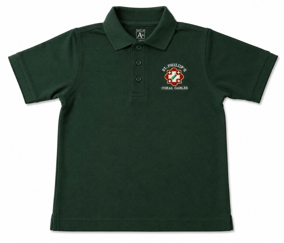 GREEN SHORT SLEEVE POLO SHIRT