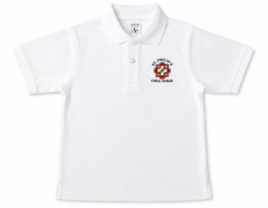 WHITE SHORT SLEEVE POLO SHIRT