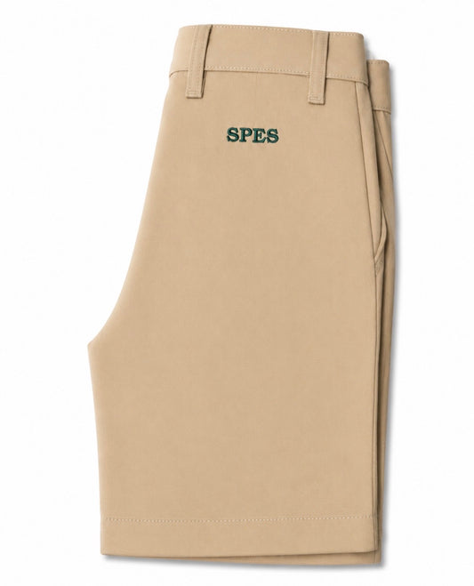 KHAKI SHORT WITH LOGO