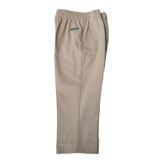 KHAKI PULL ON PANT WITH LOGO