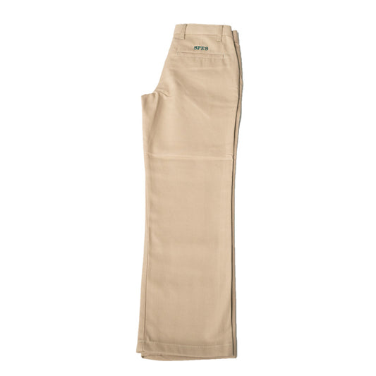 KHAKI PANTS WITH LOGO