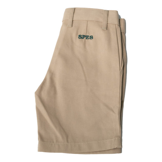 KHAKI SHORT WITH LOGO
