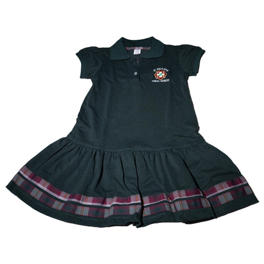 POLO DRESS GREEN WITH LOGO